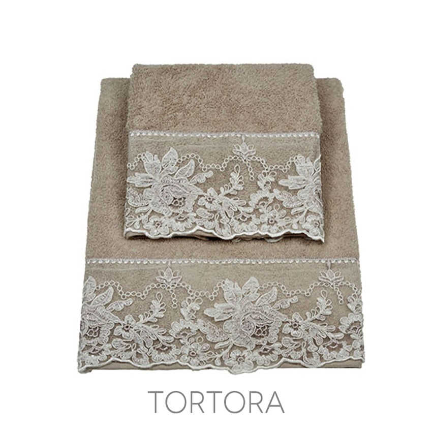 Asciugamani viso + ospite 100% cotone Vingi Desiree
