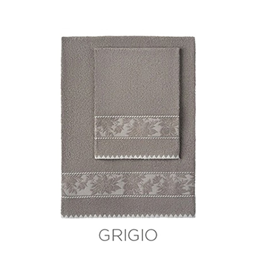 Asciugamani viso + ospite 100% cotone Vingi Ivonne