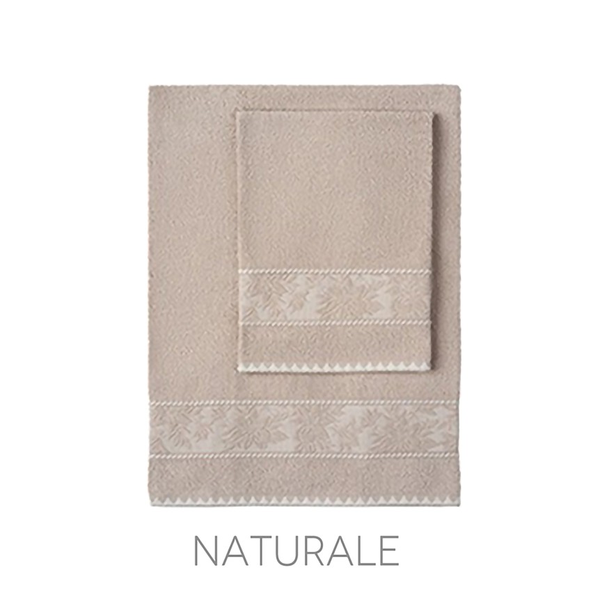 Asciugamani viso + ospite 100% cotone Vingi Ivonne