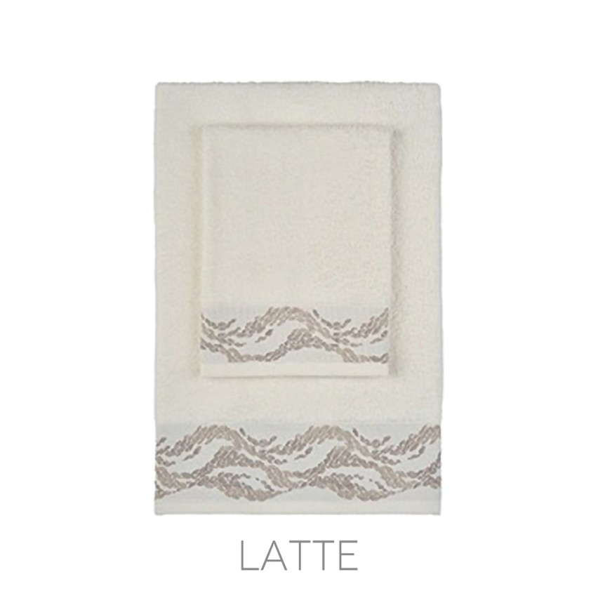 Asciugamani viso + ospite 100% cotone Vingi Livia