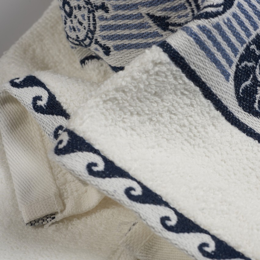 Asciugamani viso + ospite 100% cotone Vingi Marine
