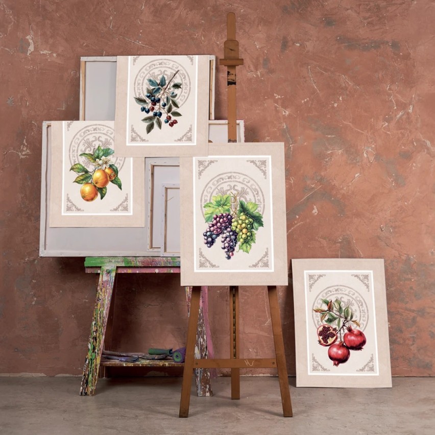 Strofinacci fantasia frutti cotone Vingi Tiffany 6 pz