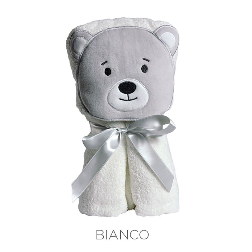 Asciugamano triangolo bimbo neonato con cappuccio 70x100 Vingi