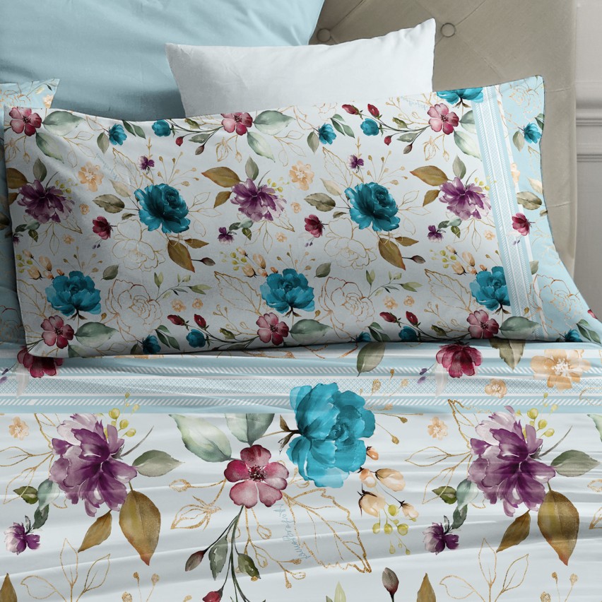 Completo letto lenzuola Laura Biagiotti 100% cotone percalle Virginia