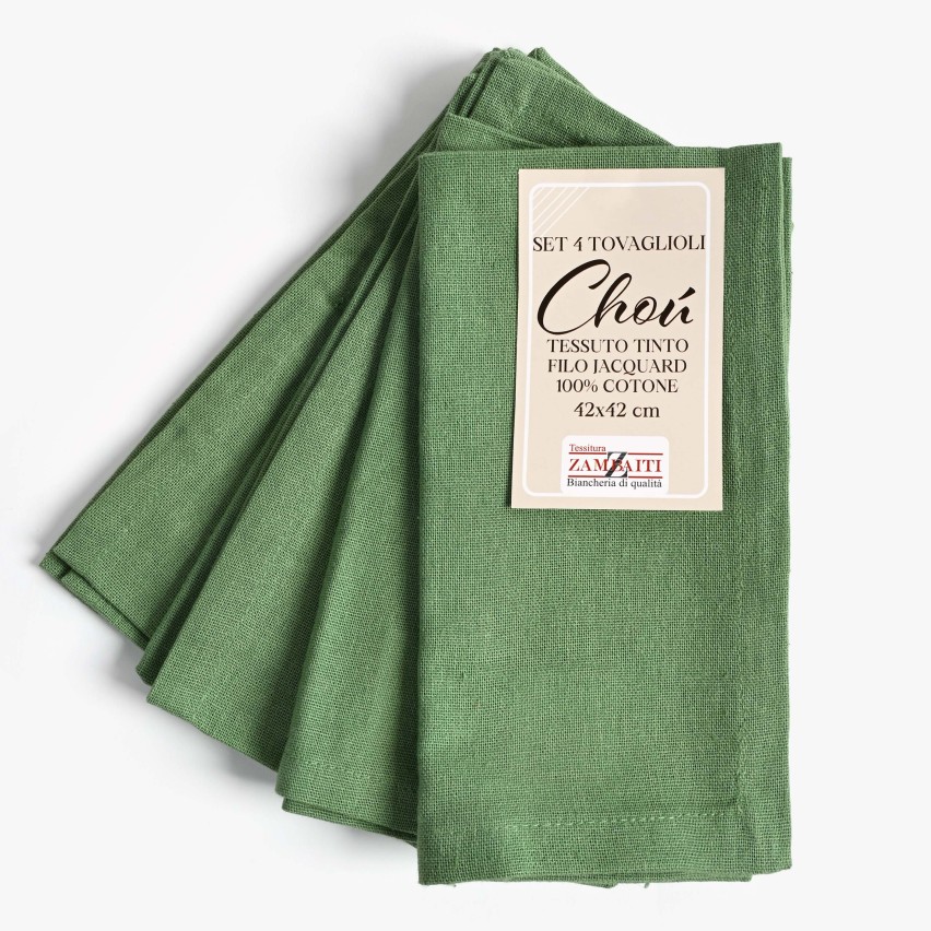 Set 4 Tovaglioli Zambaiti Chou 100% cotone