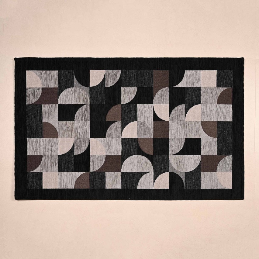 Tappeto arredo in jacquard di ciniglia base antiscivolo Incanto Loop Zambaiti