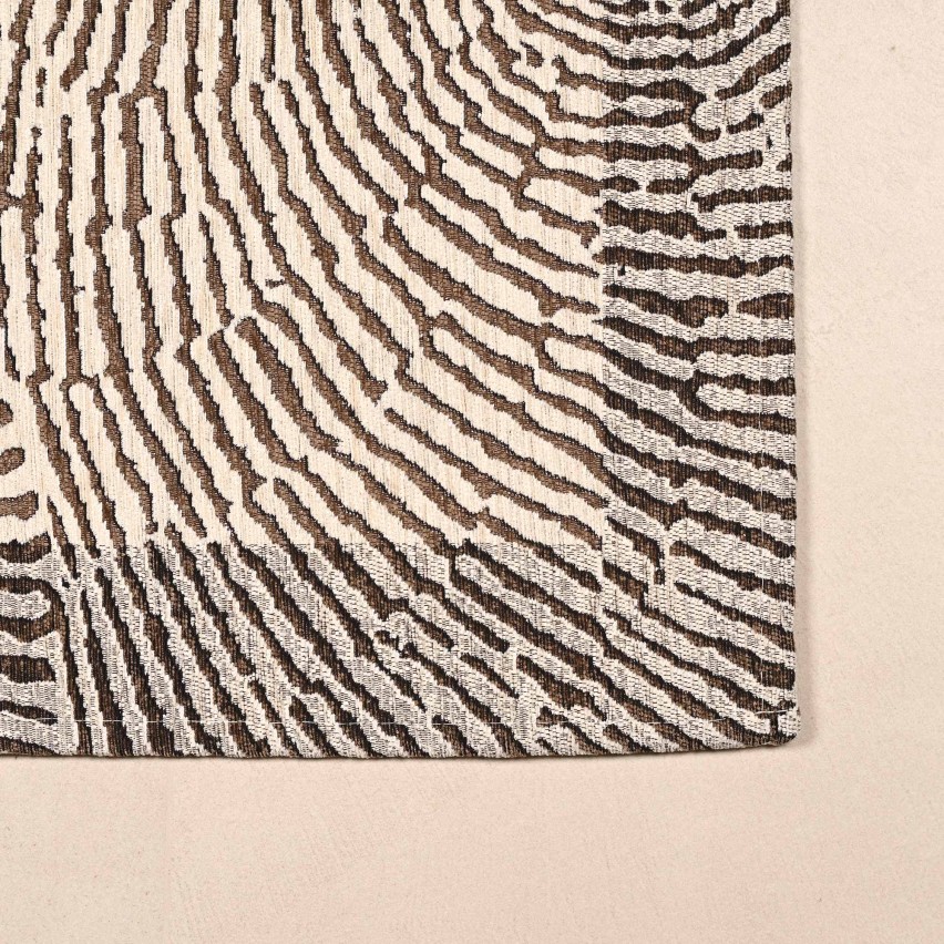 Tappeto arredo bagno jacquard in ciniglia con antiscivolo Ondule Zambaiti