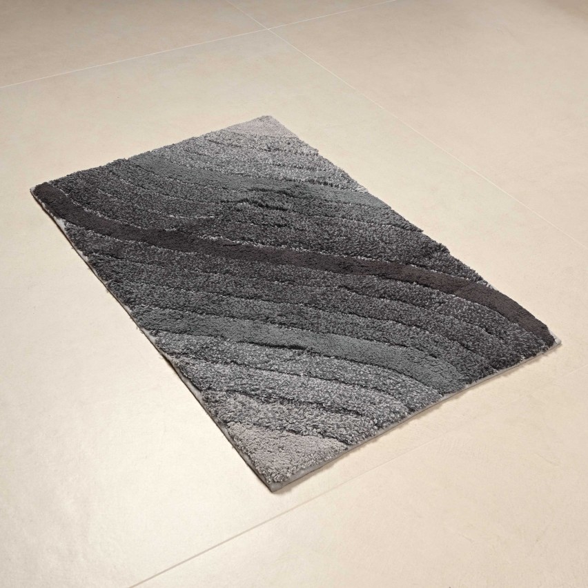 Tappeto arredo bagno disegno ondulato antiscivolo Kaleido Zambaiti 