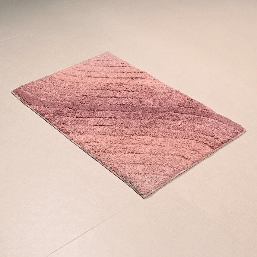 Tappeto arredo bagno disegno ondulato antiscivolo Kaleido Zambaiti 