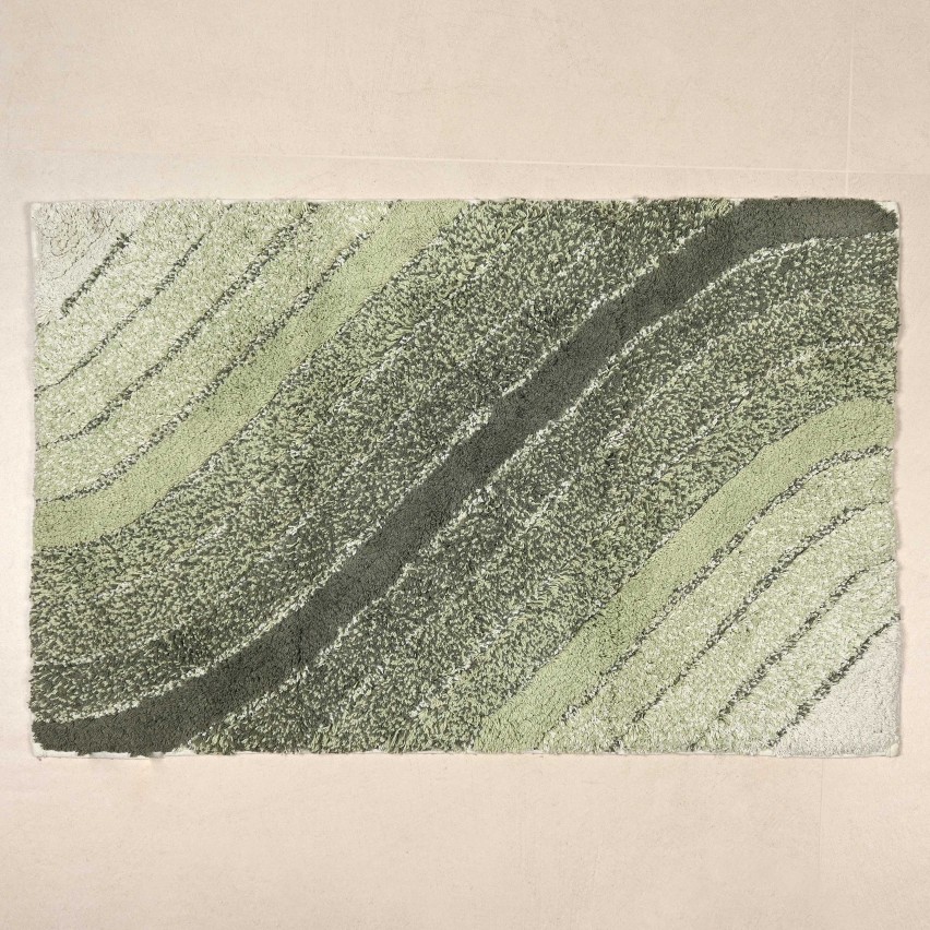 Tappeto arredo bagno disegno ondulato antiscivolo Kaleido Zambaiti 