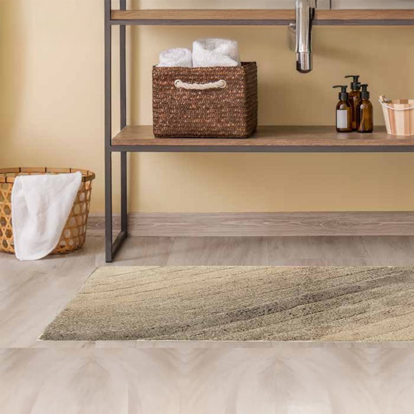 Tappeto arredo bagno disegno a raggiera antiscivolo Kaleido Zambaiti 