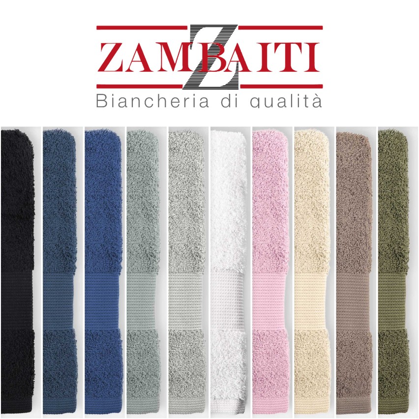 Asciugamano viso maxi Zambaiti 60x110 spugna 100% cotone