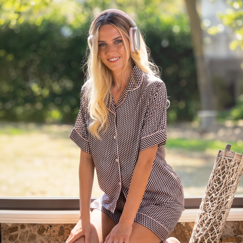 Pigiama donna estivo in raso Irge IRC2666
