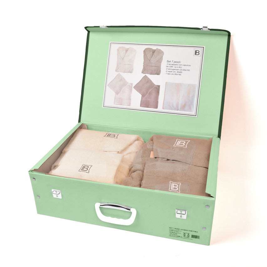 Completo bagno accappatoio + telo + set asciugamani Laura Biagiotti 7 pz