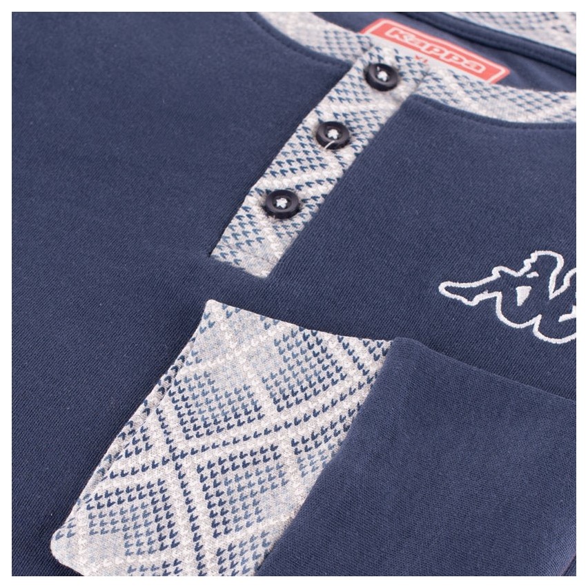 Givova Pigiama lungo da uomo in misto cotone interlock - blu scuro: in offerta a 24.99€ su