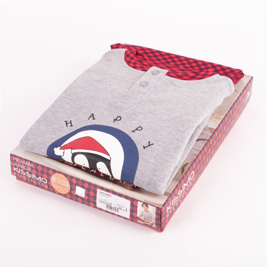 Pigiama Lungo Con Polsini Interlock Blu Scuro - Nightwear Per - Foto 11