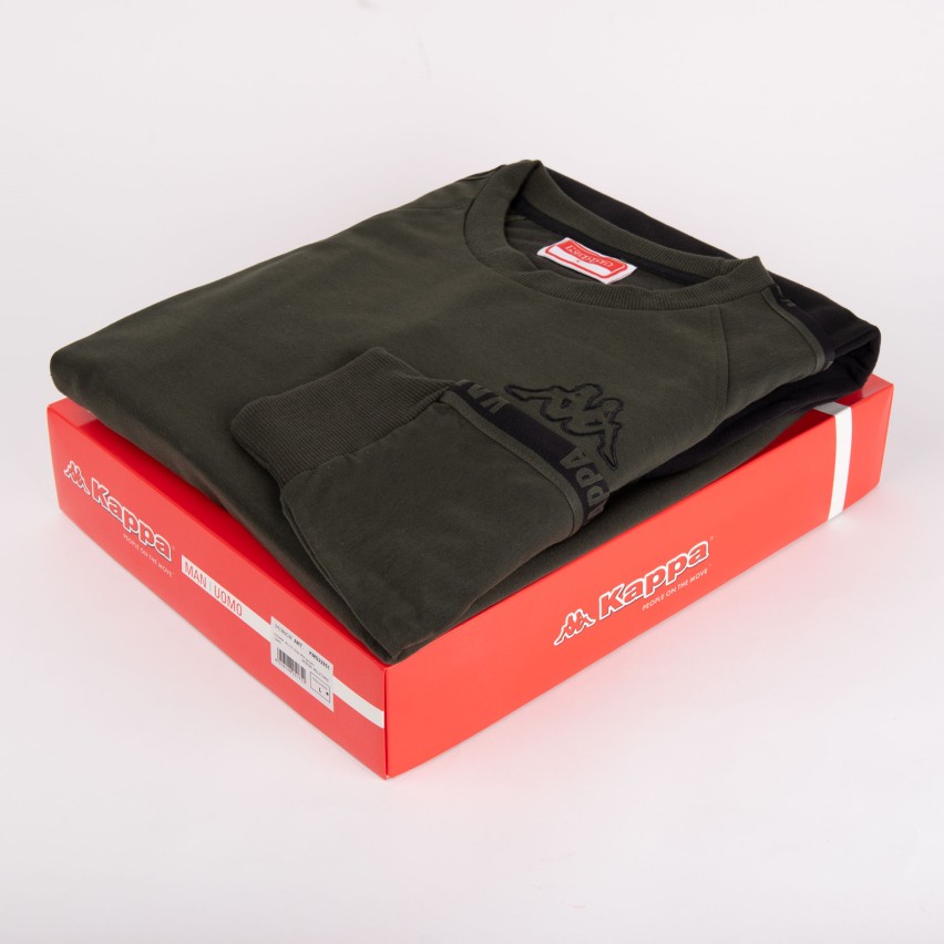 Kappa Tuta Sportiva Uomo: Felpa Con Pantalone, Colore Nero, In Cotone E Poliestere, LOGO FADI, Taglia L - 6