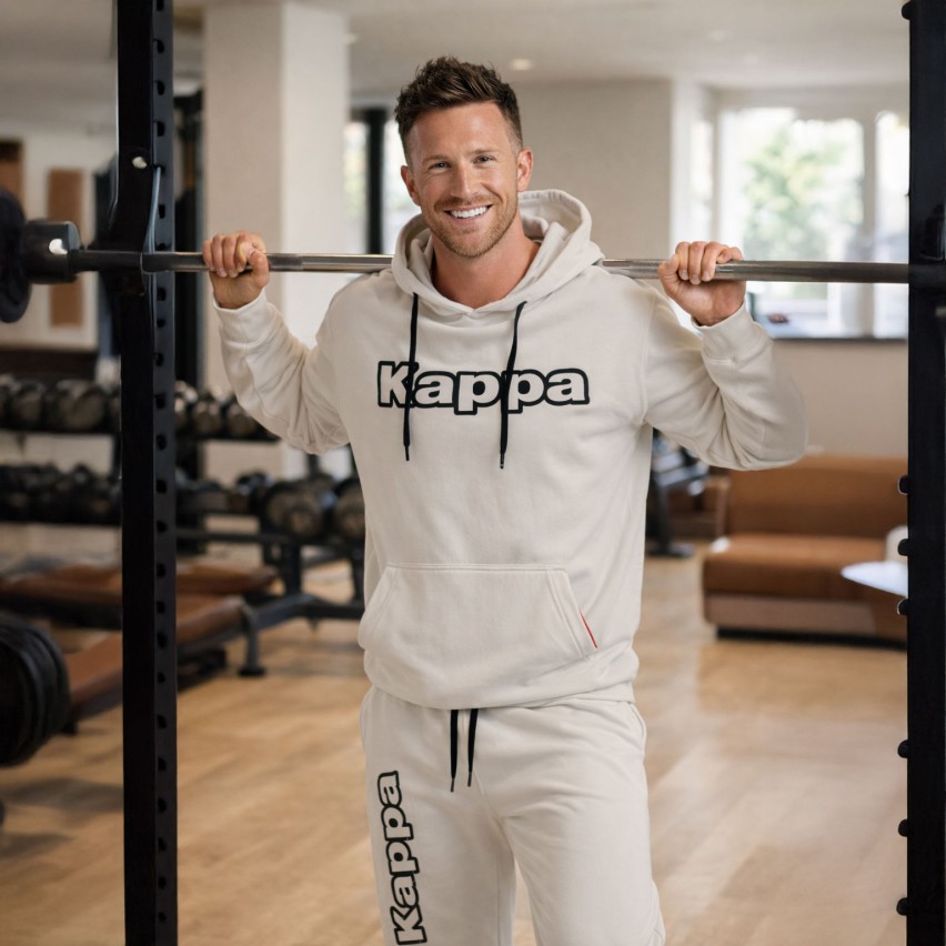 Tuta uomo con cappuccio cotone leggero Kappa KMS26155