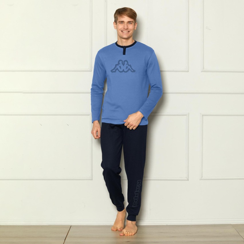Pigiama uomo scollo serafino caldo cotone Kappa KMW25029