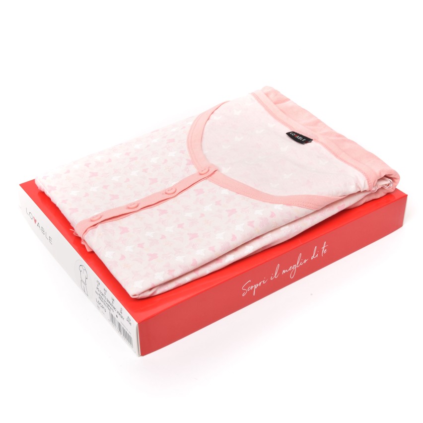 Pigiama Donna Jersey Pigiama Donna Seasalt In Jersey Di Cotone - Stampa Tramonto, Manica Lunga, Taglie 8-18, Rosso Pigiama Donna Cotone Jersey