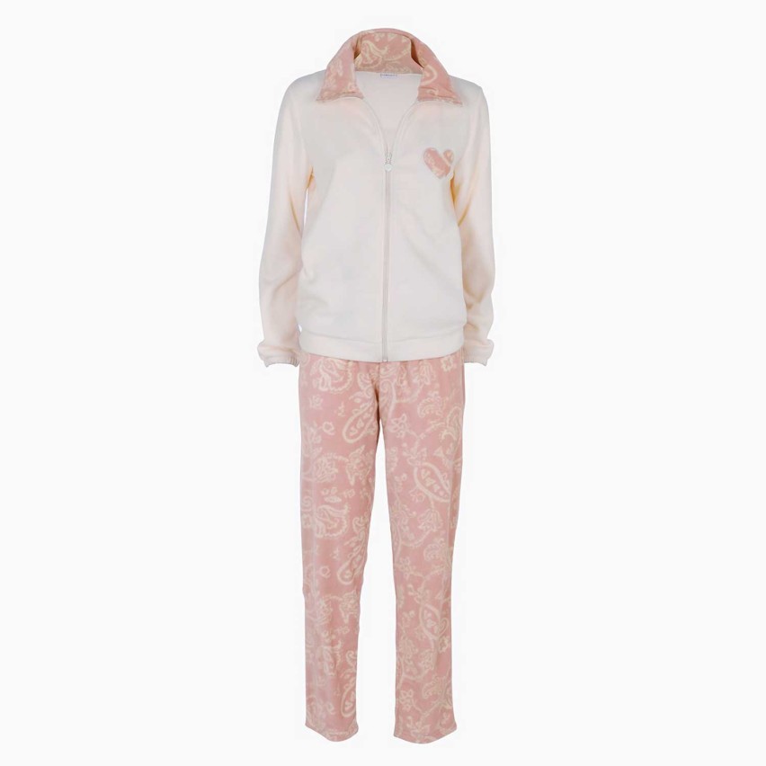 Pigiama donna motivo paisley in polar fleece Lovable L0DNC