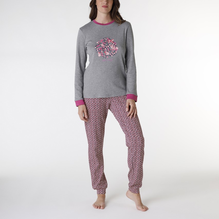 Pigiama Donna con bacche decorative in caldo cotone Lovable Modello L0DO2