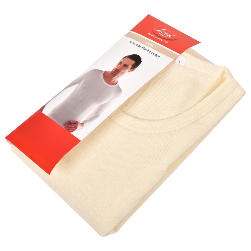 Maglia intima Liabel uomo girocollo manica lunga 80% lana 05167333 