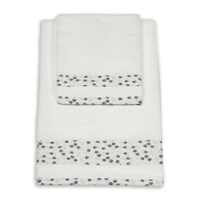 Vingi set asciugamani viso + ospite cotone Liriana bianco
