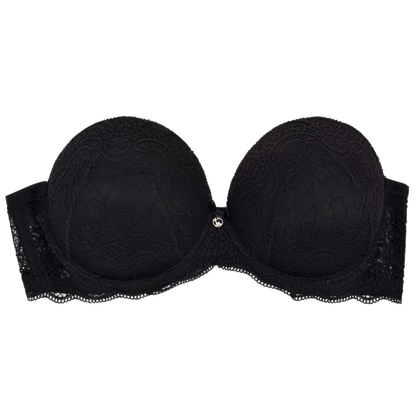 Reggiseno fascia super push up Lormar double extra pizzo