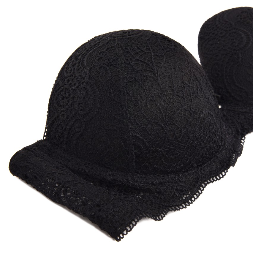 Reggiseno fascia super push up Lormar double extra pizzo