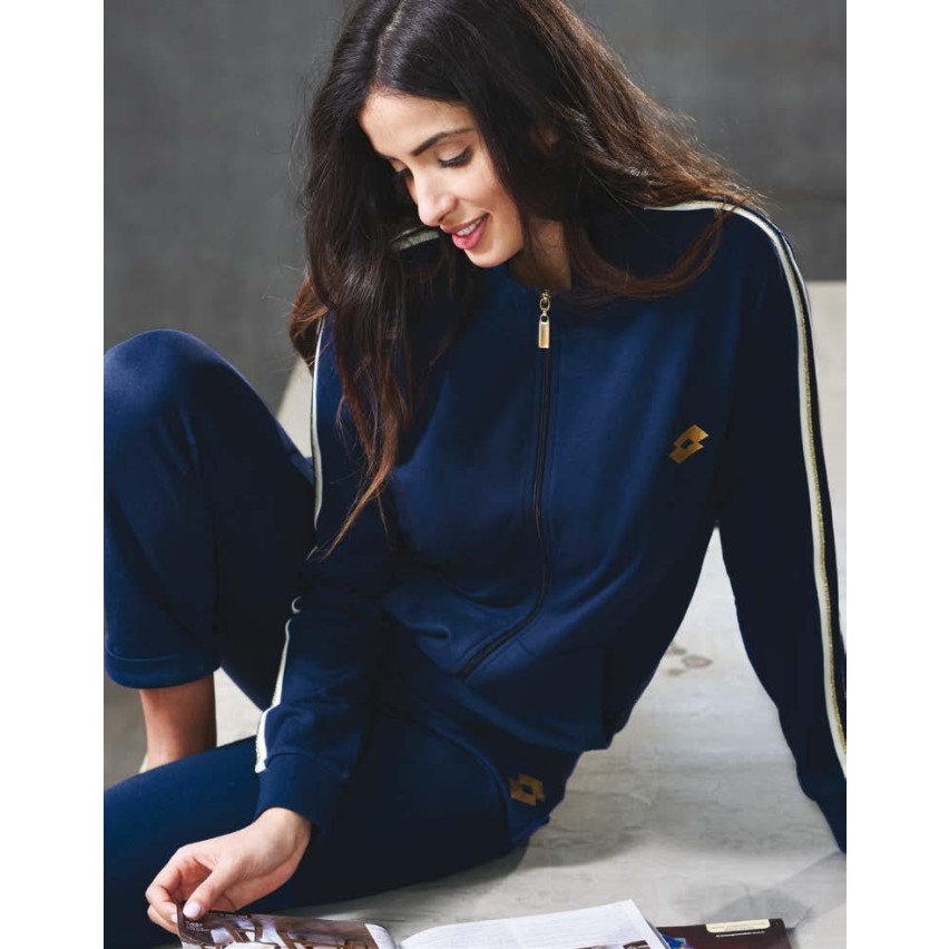 Pigiama Donna Tuta Lotto La3016 Blu In Cotone Felpato Blu Intimorosa pigiama-donna-tuta-lotto-la3016-blu-in-cotone-felpato-blu-intimorosa