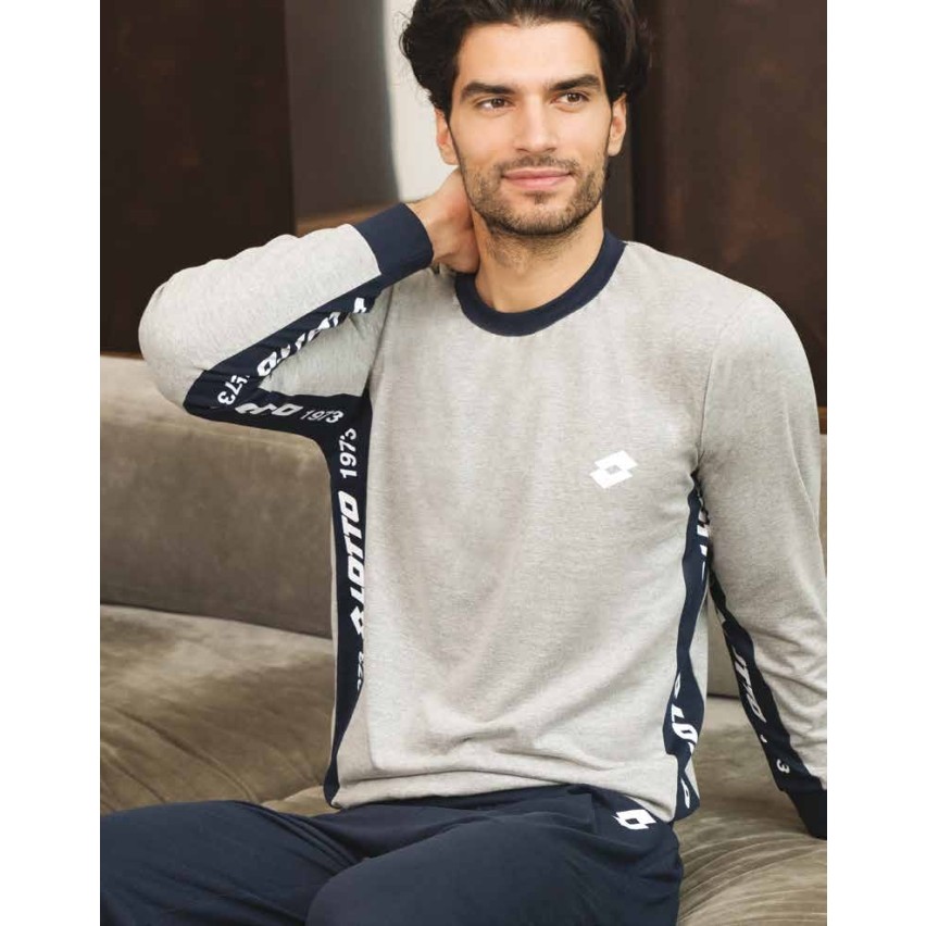 Pigiama Uomo GIVOVA Cotone Lungo - Tuta Homewear Con Tasche, Manica Lunga, Nuovo