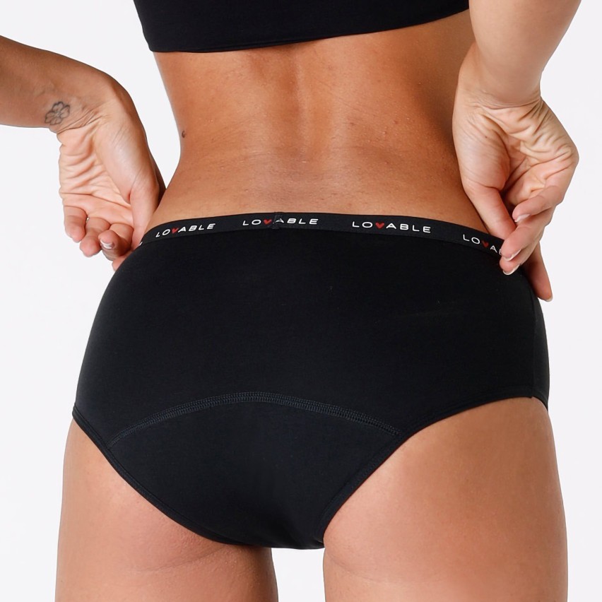 Culotte da ciclo lavabile flusso medio cotone biologico 