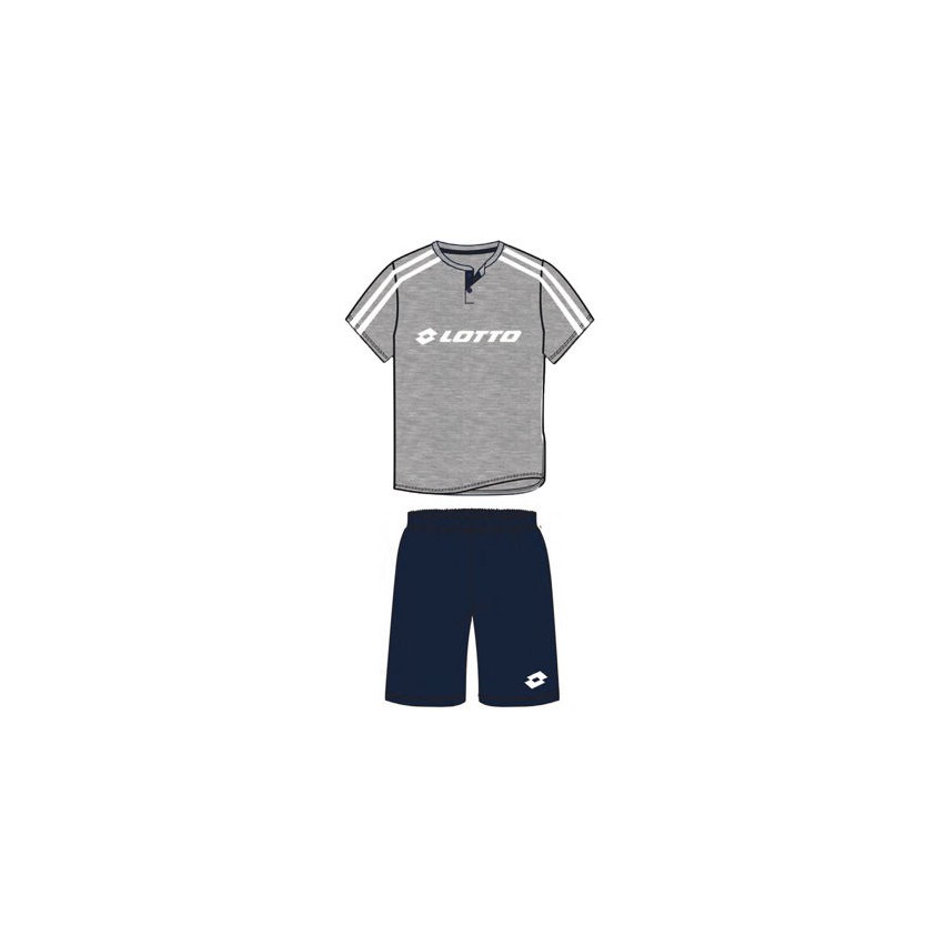 Pigiama ragazzo Lotto LP8027 corto cotone grigio melange
