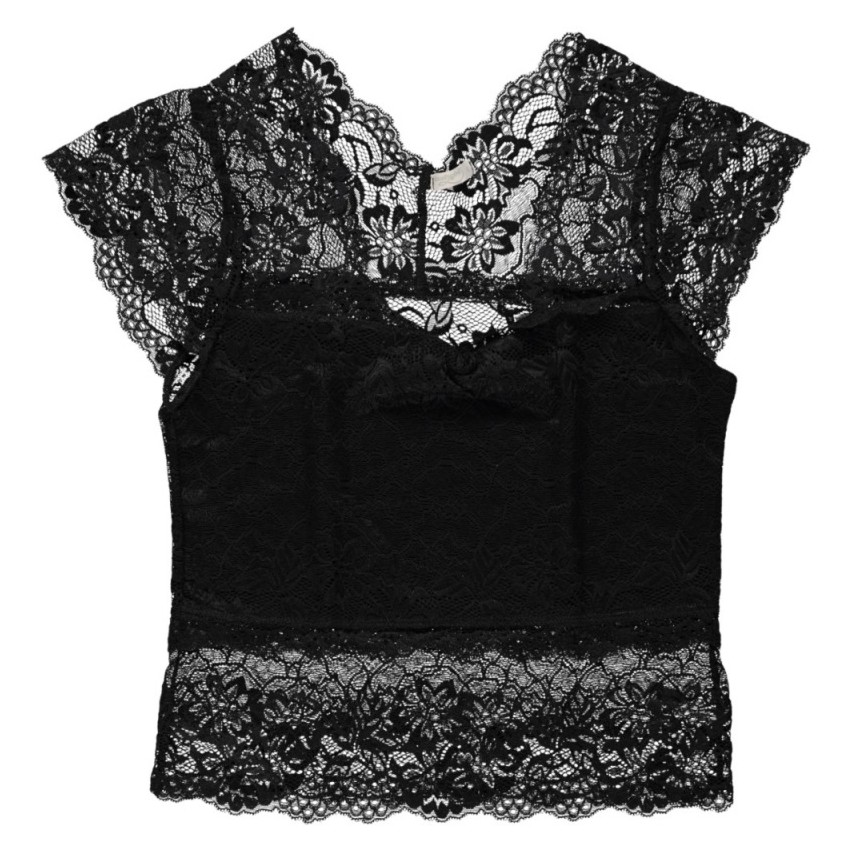 Maglia donna Lovelygirl M1540 moda in pizzo floreale