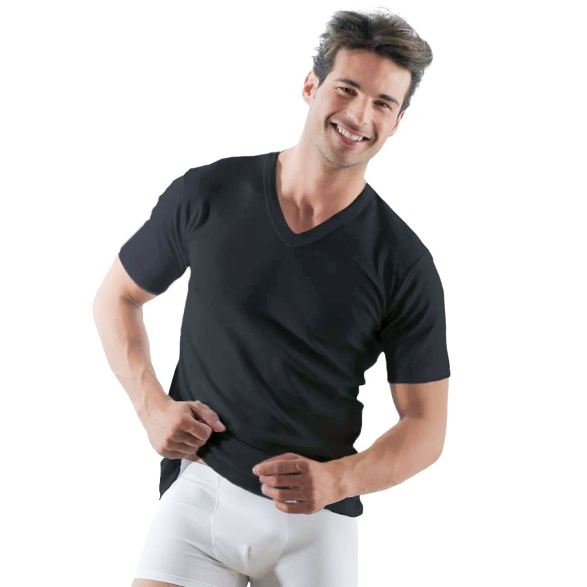 Maglia intima Rossoporpora 9040 uomo caldo cotone a V