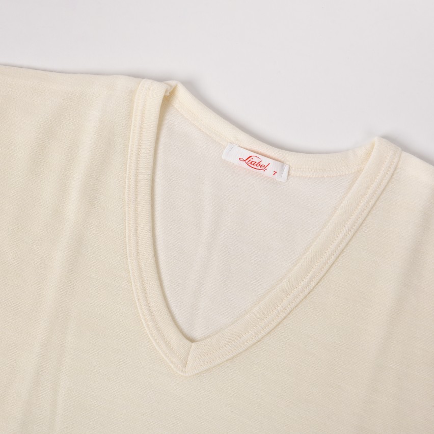 Maglia uomo lana Liabel a punta manica corta 0532153 lana cotone