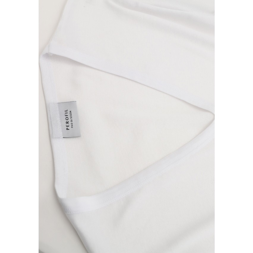 Maglia intima uomo Perofil collo a punta mezza manica filo di scozia