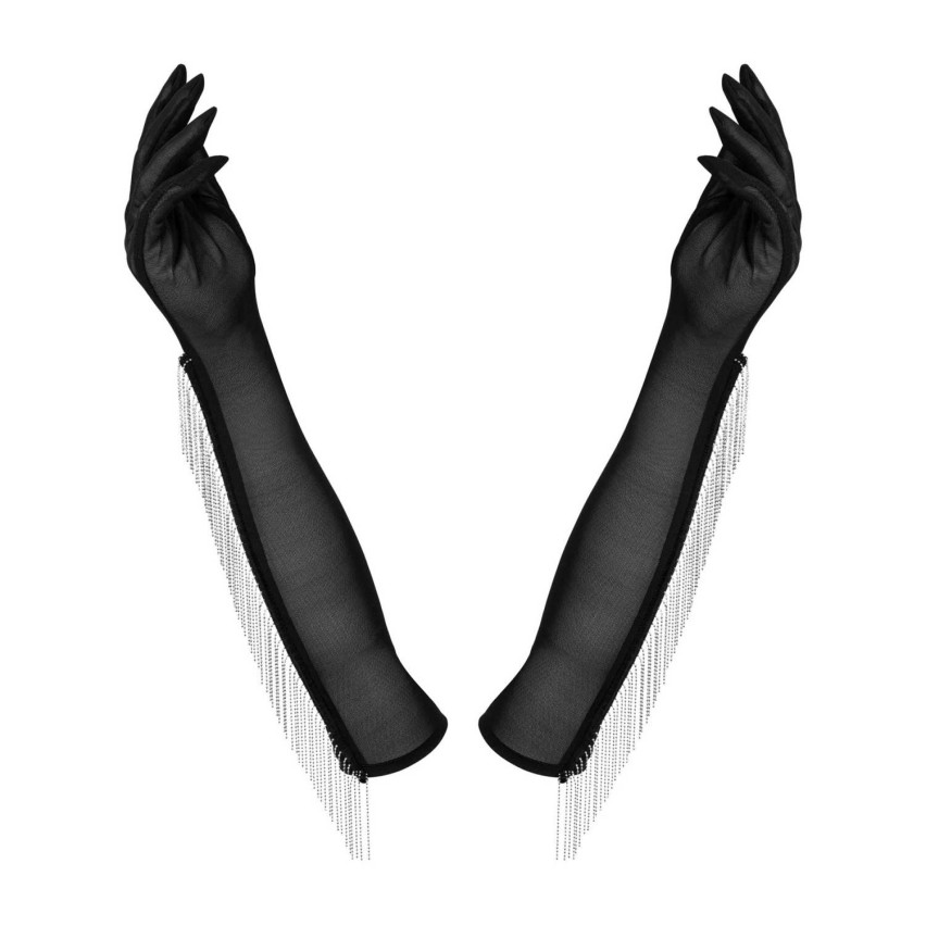 Guanti sexy con cascata di charms Obsessive Milladis gloves