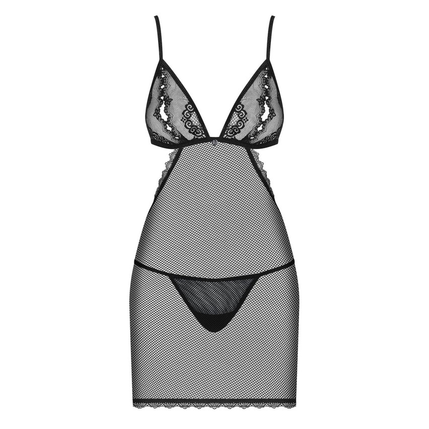 Sexy sottoveste + perizoma Obsessive Millagro chemise e thong 2 pz.