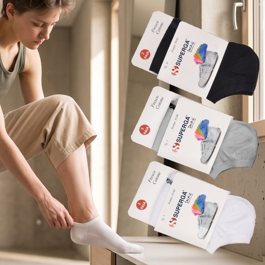 Minicalza fantasmini superga 3 paia