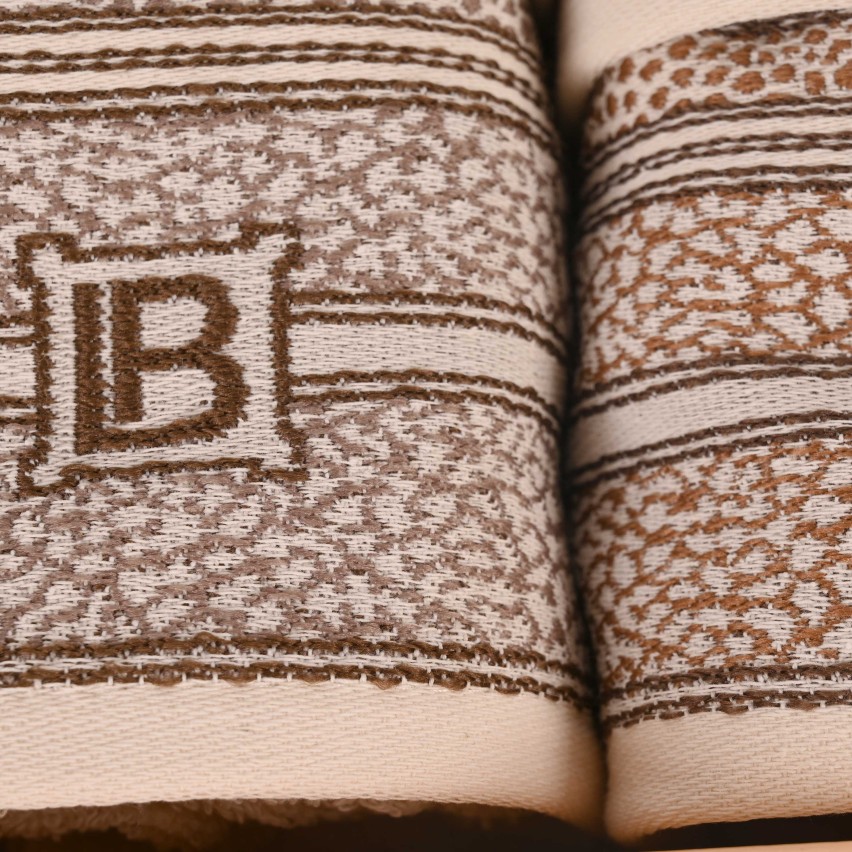 Set 6 Asciugamani con banda tartarugata Mira Laura Biagiotti