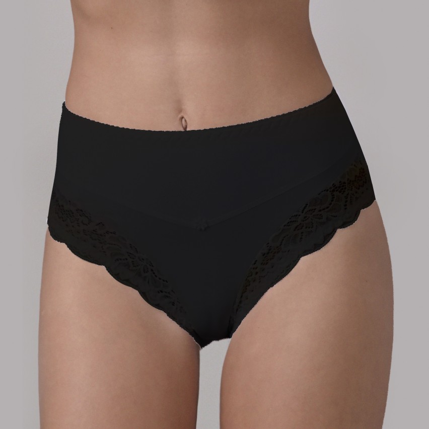 Culotta contenitiva Lovelygirl 1321 in cotone elasticizzato con pizzo