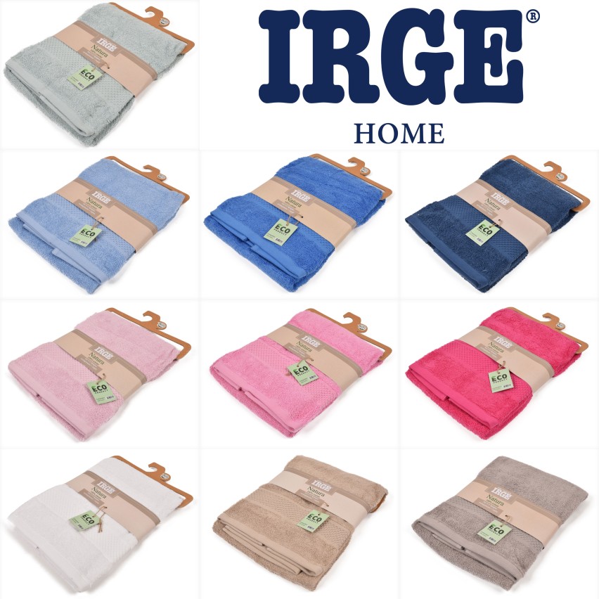 Asciugamani set viso + ospite spugna Irge Natura 