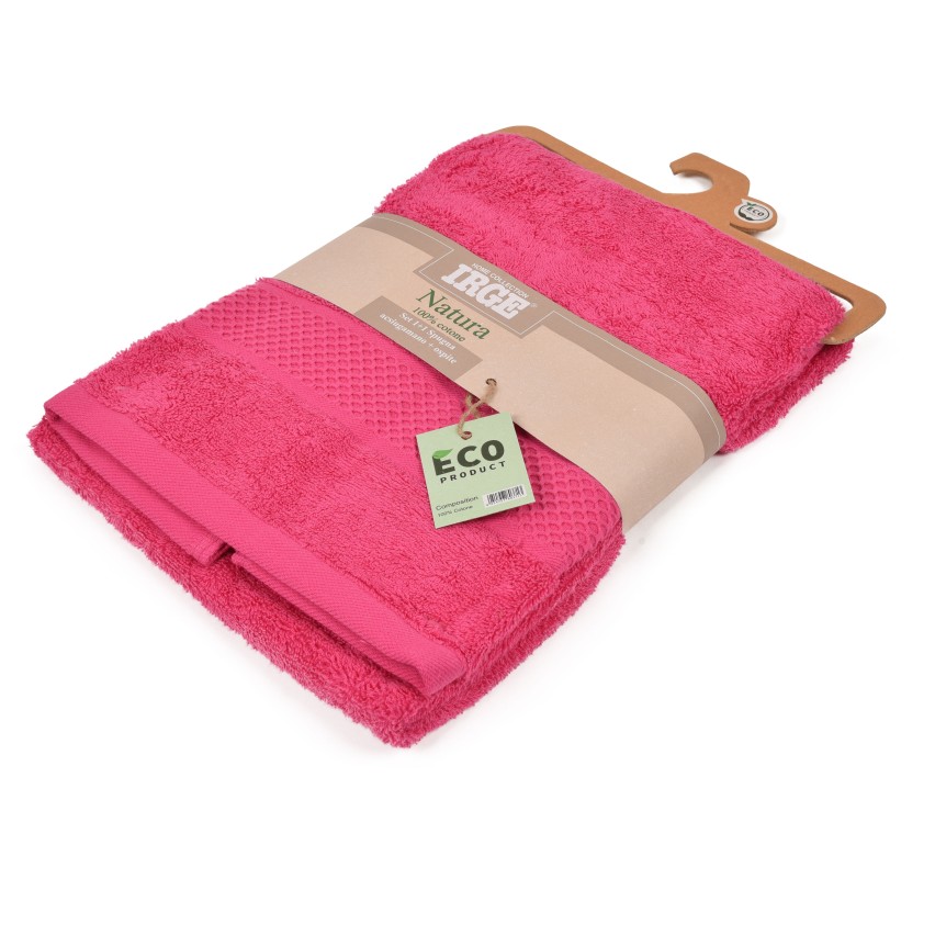 Asciugamani set viso + ospite spugna Irge Natura 