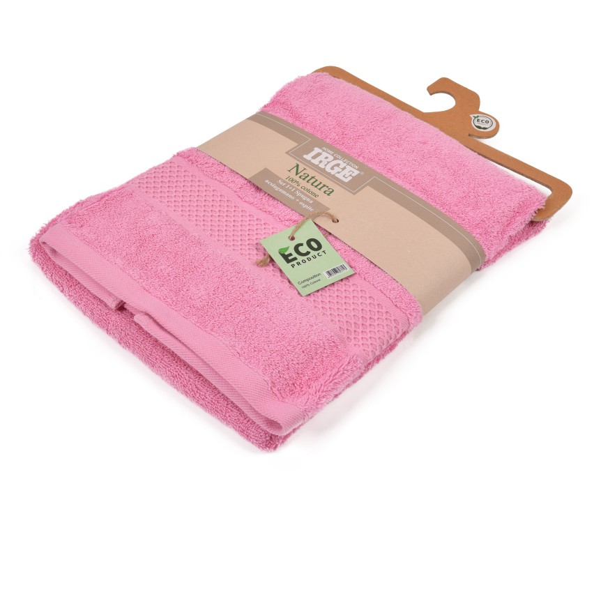 Asciugamani set viso + ospite spugna Irge Natura 