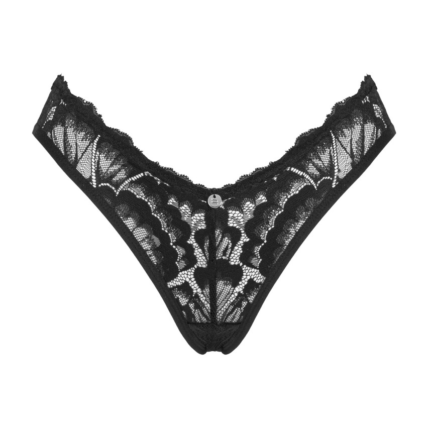 Panty fronte a V retro con aperture pizzo Obsessive Alessya