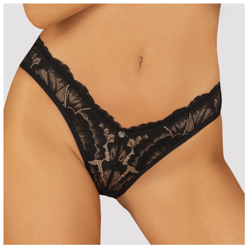 Panty fronte a V retro con aperture pizzo Obsessive Alessya