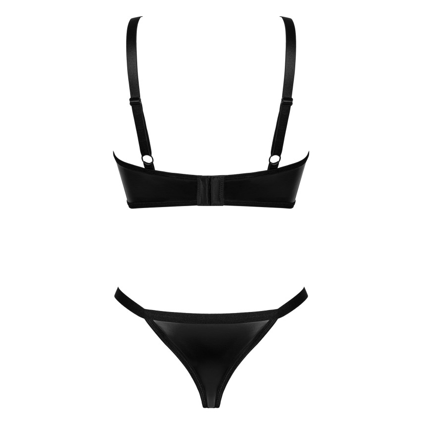 Set reggiseno con ferretto + perizoma ecopelle Obsessive Armares