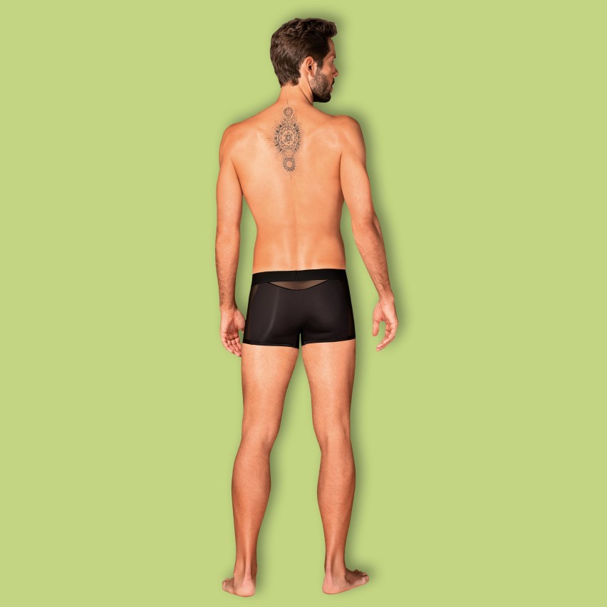 Boxer shorts uomo nero microfibra intimo sexy Boldero Obsessive